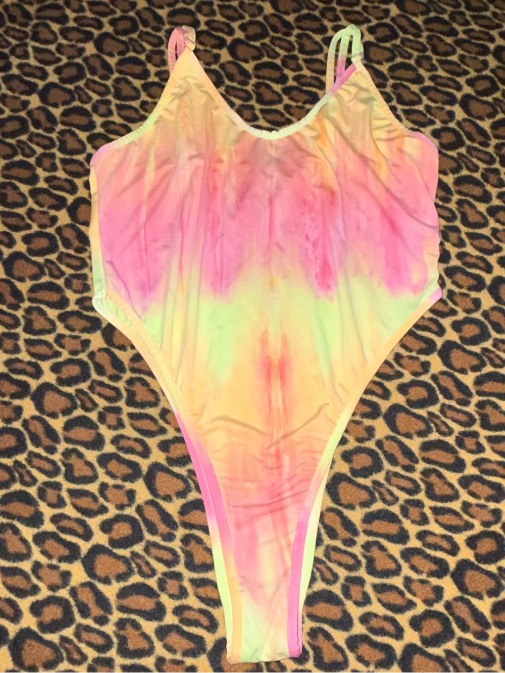 New SHEIN Pastel Tie-Dye Bodysuit Size 1X